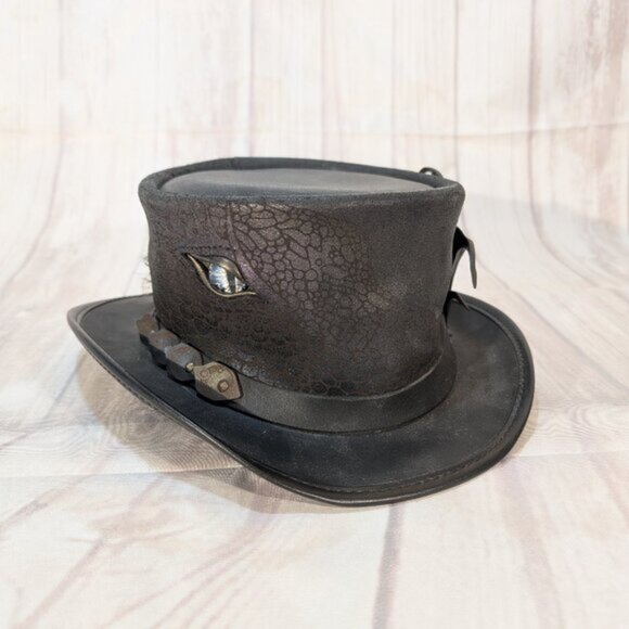 American Hat Makers Draco Steampunk Top Hat - Made in USA...